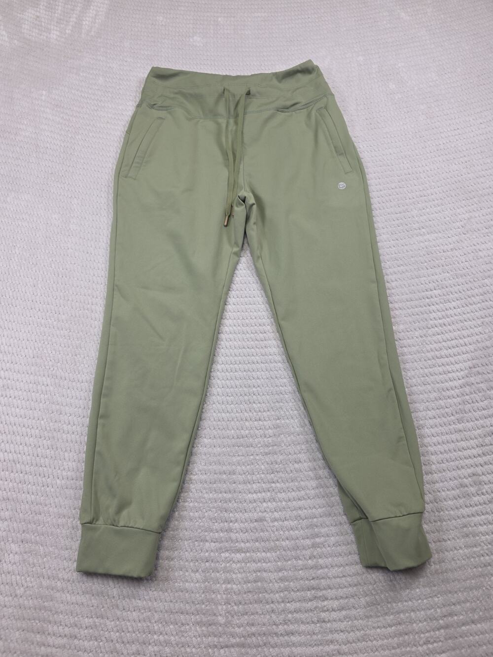Gradual Pants Womens Medium Jogger Sweatpants with Zipper Pockets Green